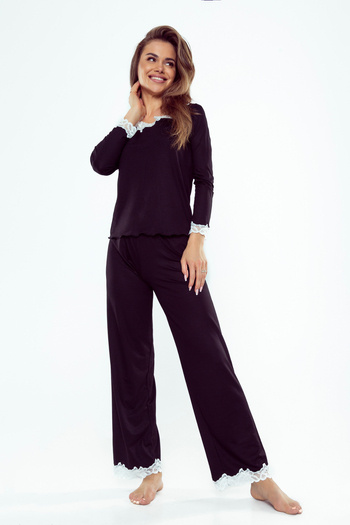 Arleta Pajamas black/ecru