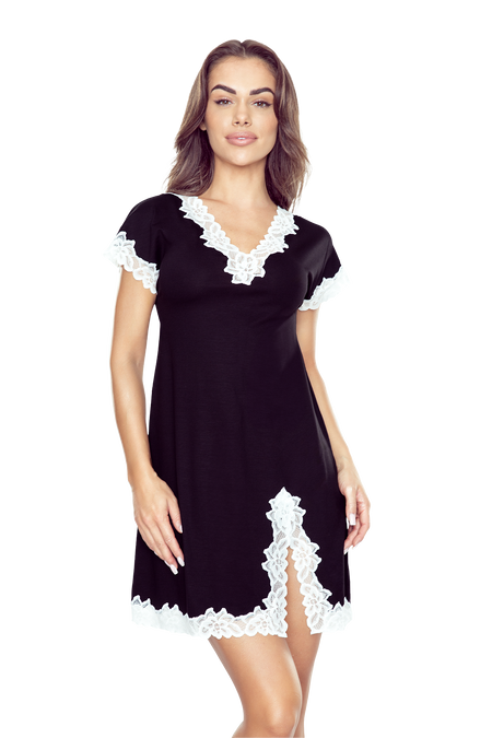 Livia Nightdress black/ecru